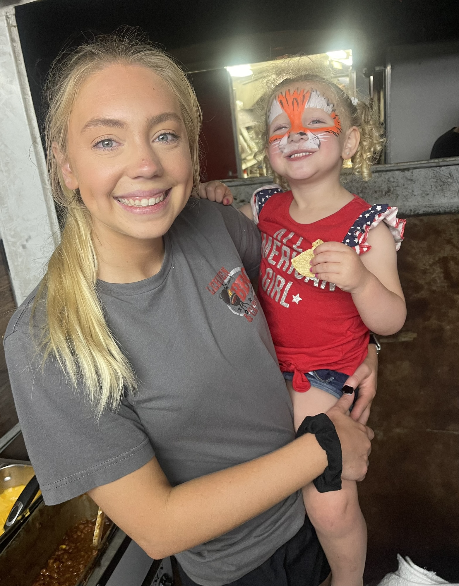 girls at fireworks show